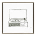 Kate And Laurel Sylvie Record Player Framed Canvas By Statement Goods