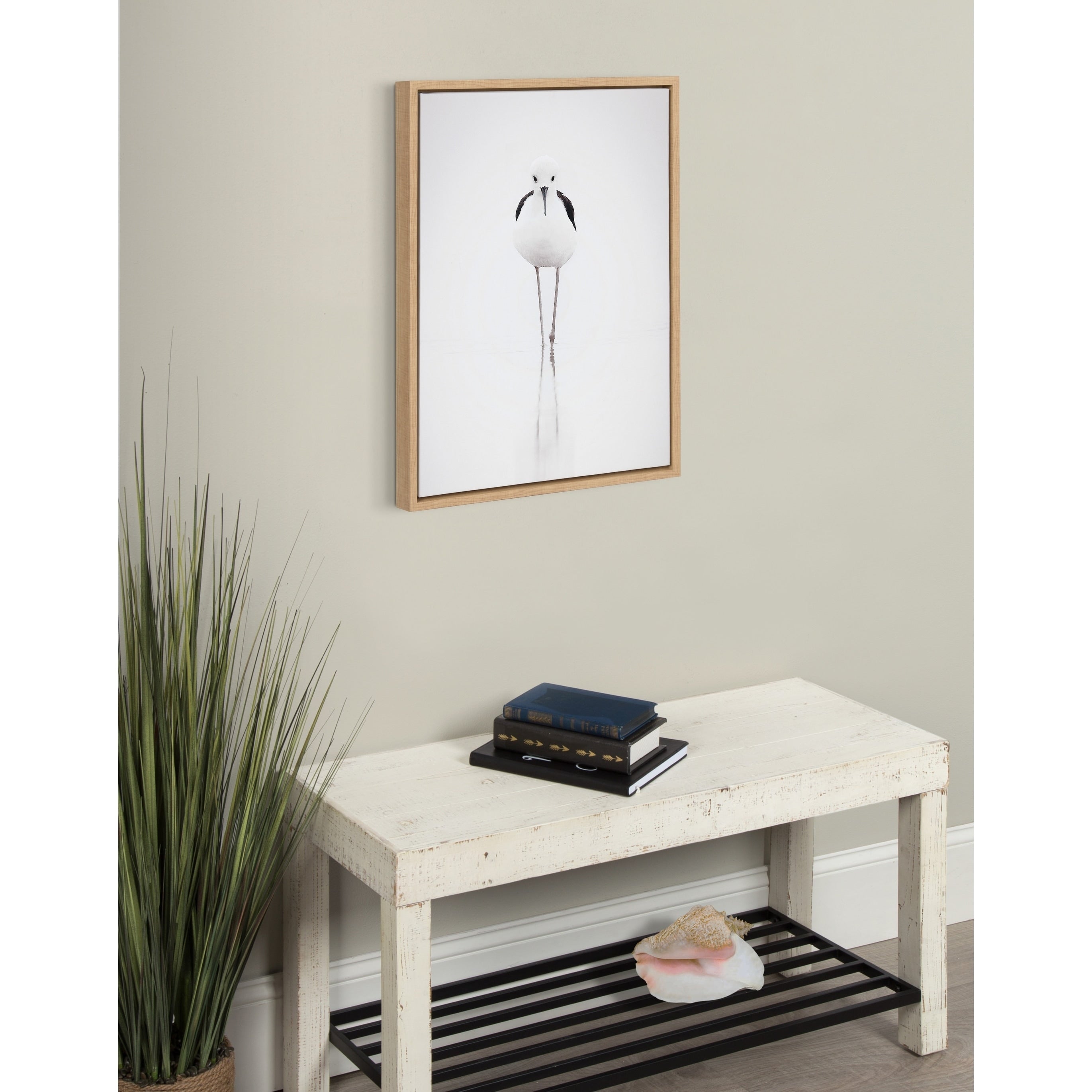Kate And Laurel Sylvie Seagull Framed Canvas By Tai Prints