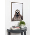 Kate And Laurel Sylvie Sloth Color Framed Canvas By Simon Te Tai Gray