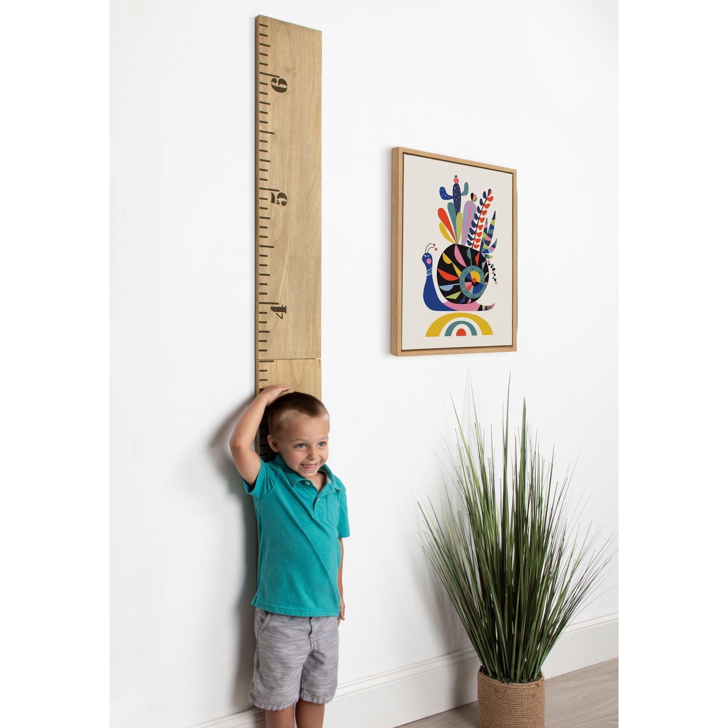 Kate And Laurel Sylvie Snail Framed Canvas By Rachel Lee