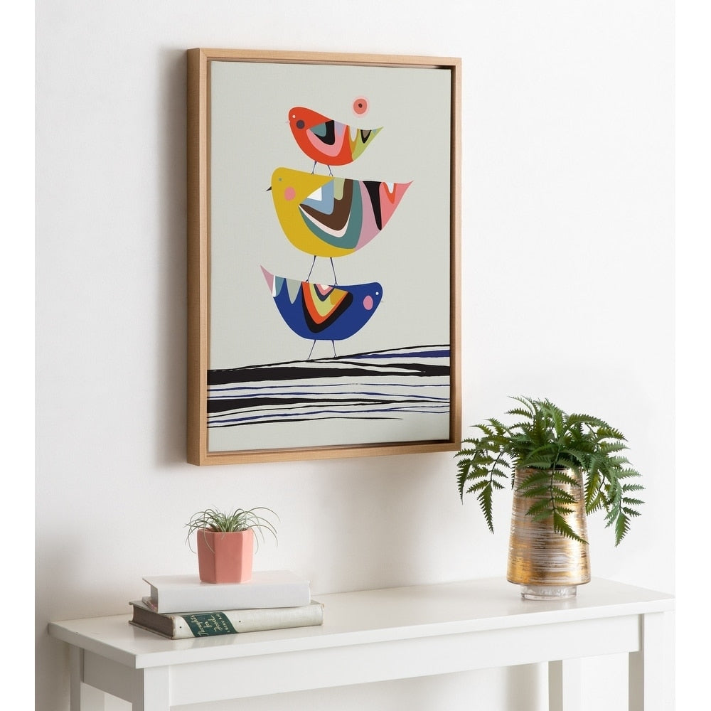 Kate And Laurel Sylvie The Family Tree Framed Canvas By Rachel Lee