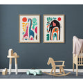 Kate And Laurel Sylvie Three Elephants Framed Canvas By Rachel Lee