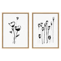 Kate And Laurel Sylvie Wildflowers And Seed Pods Framed Canvas Set By Teju Reval Natural