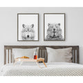 Kate And Laurel Sylvie Wolf And Bear Framed Canvas Set By Tai Prints Gray