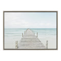 Kate And Laurel Sylvie Wooden Pier Framed Canvas By Amy Peterson