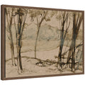 Kate And Laurel The Lake By Donald Shaw Maclaughlan Framed Canvas Wall Art Print