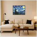 Kate And Laurel The Starry Night Vincent Van Gogh By The Art Institute Of Chicago Framed Canvas Wall Art Print