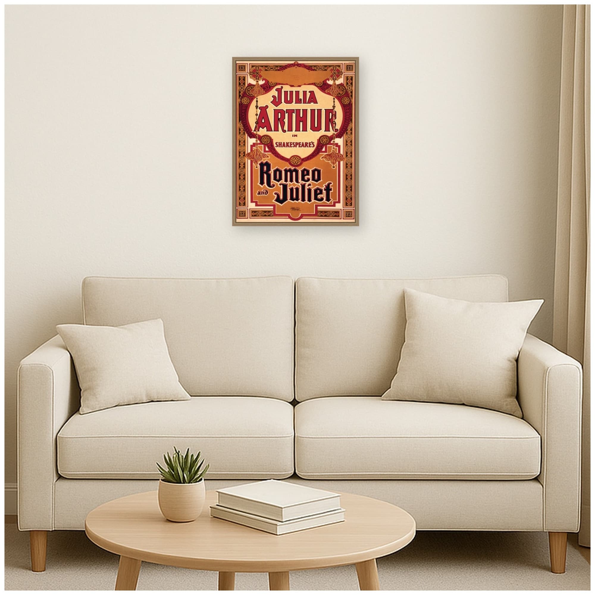 Kate And Laurel Theater Play Romeo And Juliet Pdx By Corinna Buchholz Of Piddix Framed Canvas Wall Art Print