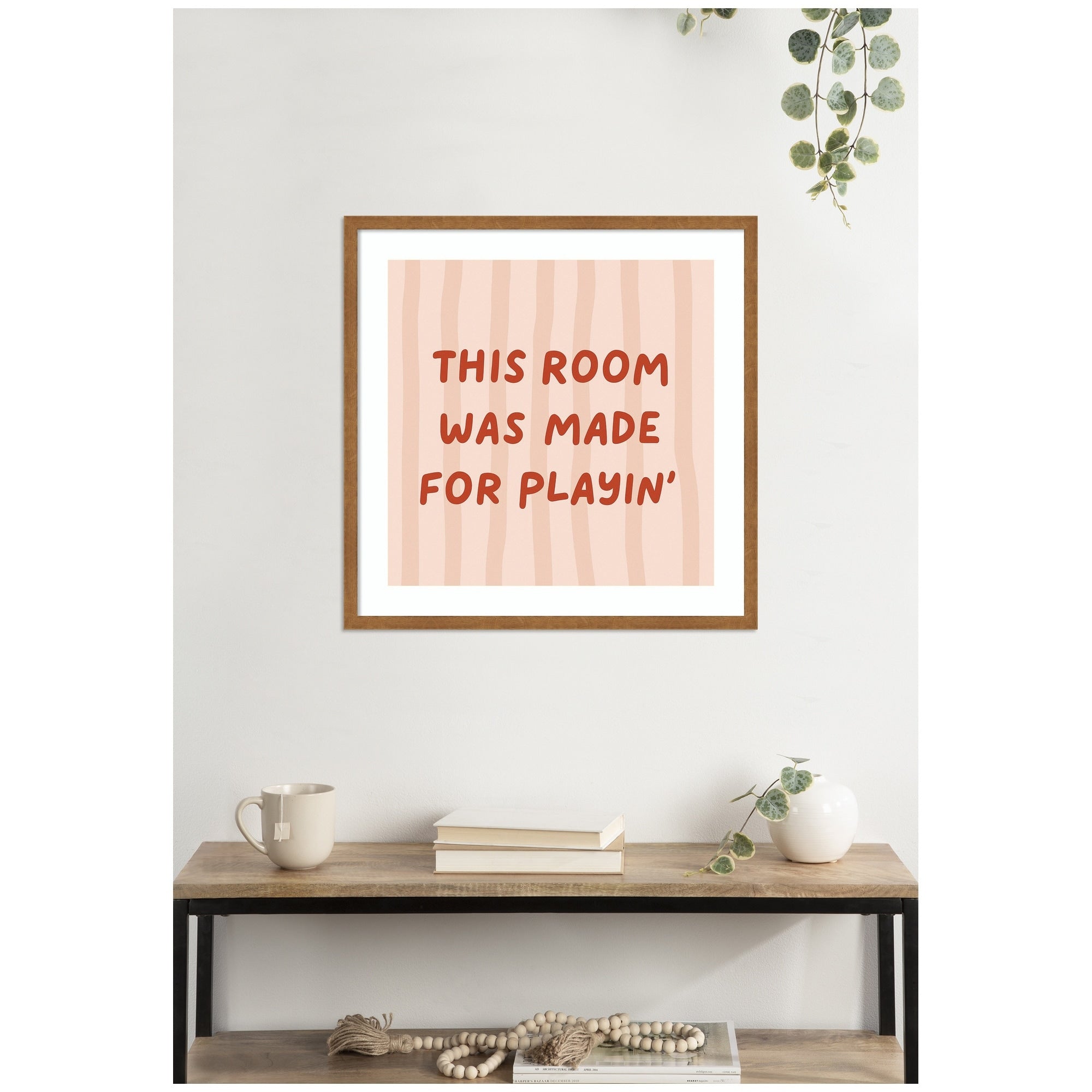 Kate And Laurel This Room Was Made For Playing Square By Laura Moss Framed Wall Art Print