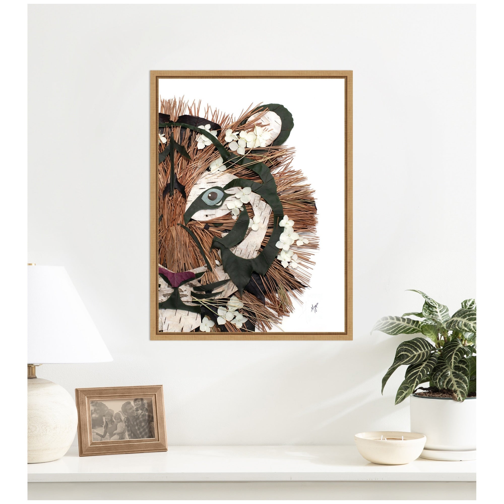 Kate And Laurel Tiger By Madeline Jeppesen Framed Canvas Wall Art Print