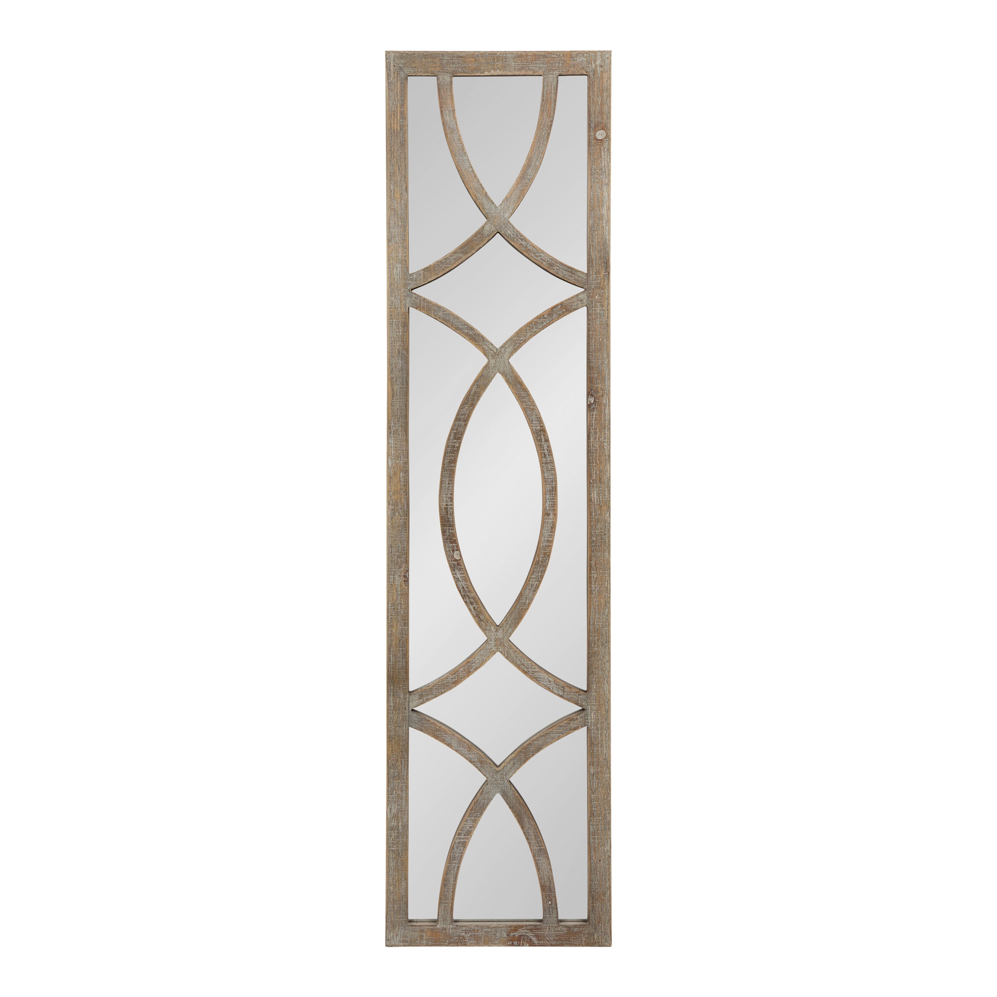 Kate And Laurel Tolland Brown Wood Panel Wall Mirror