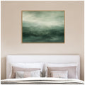 Kate And Laurel Tonal Abstract Sage Landscape By The Creative Bunch Studio Framed Canvas Wall Art Print