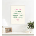 Kate And Laurel Trainer Was Cute Would Play Here Again By Lucky Guava Framed Canvas Wall Art Print