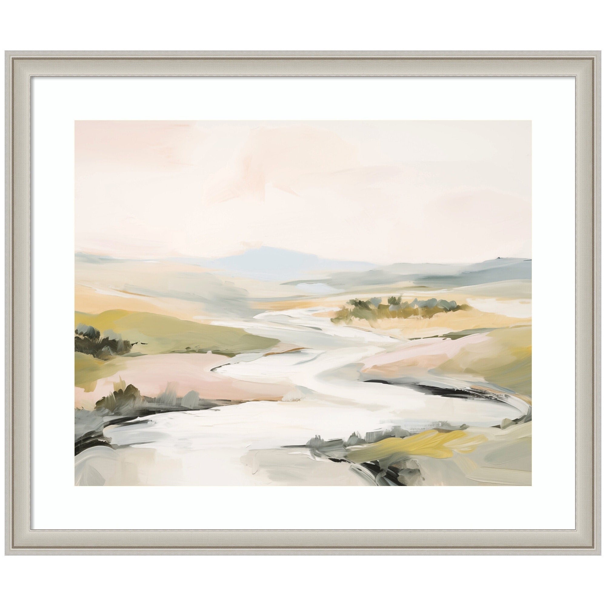 Kate And Laurel Tranquil Landscape No. 2 By Amy Lighthall Framed Wall Art Print