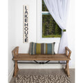 Kate And Laurel Travere Wood Bench W Rustic Finish And Support Bar