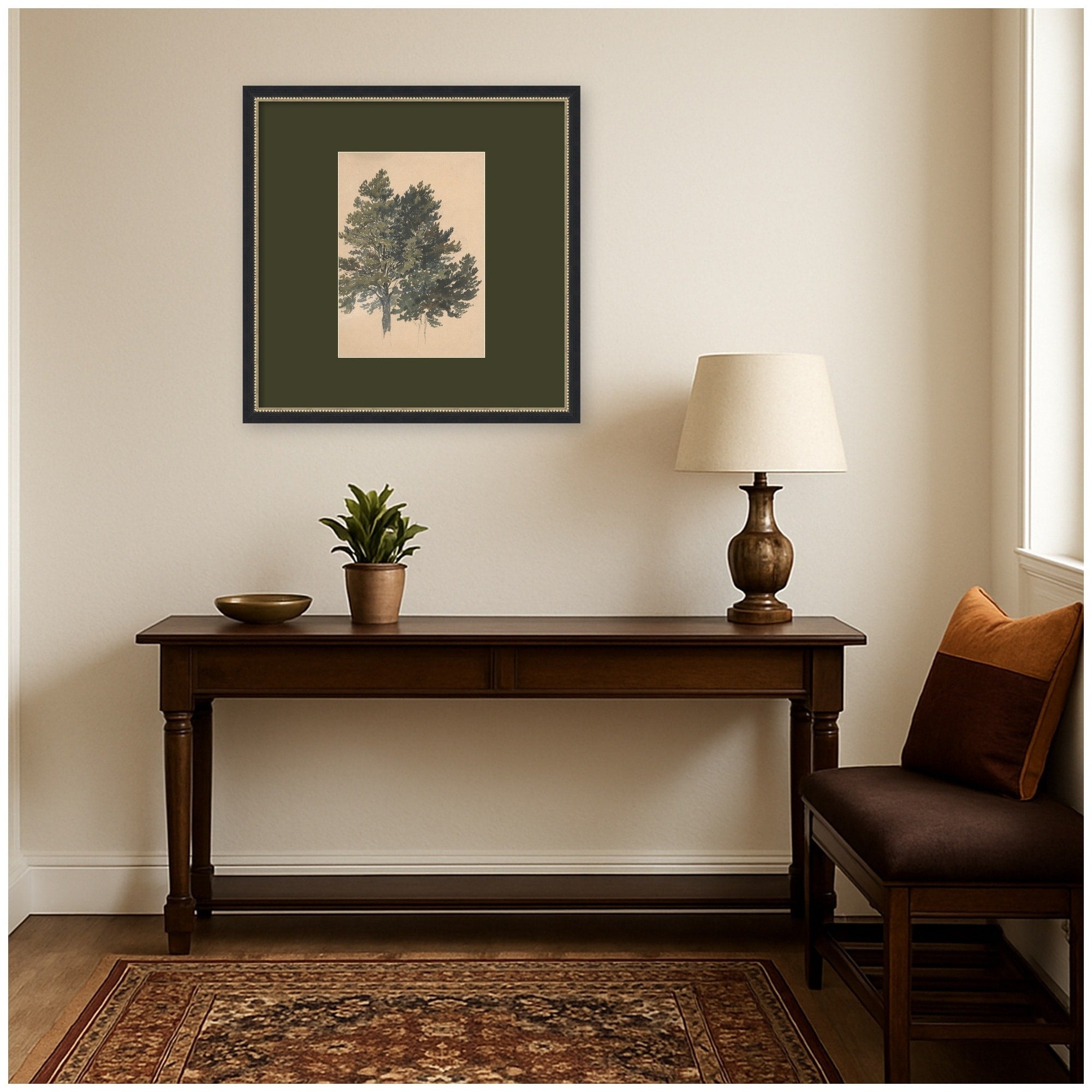 Kate And Laurel Treetop Study Friedrich Carl Von Scheidlin By Nostalgia Prints Framed Wall Art Print