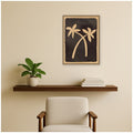 Kate And Laurel Two Arches Palm Trees Beige Brown By Cris Villa Studio Framed Canvas Wall Art Print