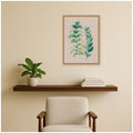 Kate And Laurel Two Ferns 18X24 Neutral Linen By Reed Rosebud Framed Canvas Wall Art Print