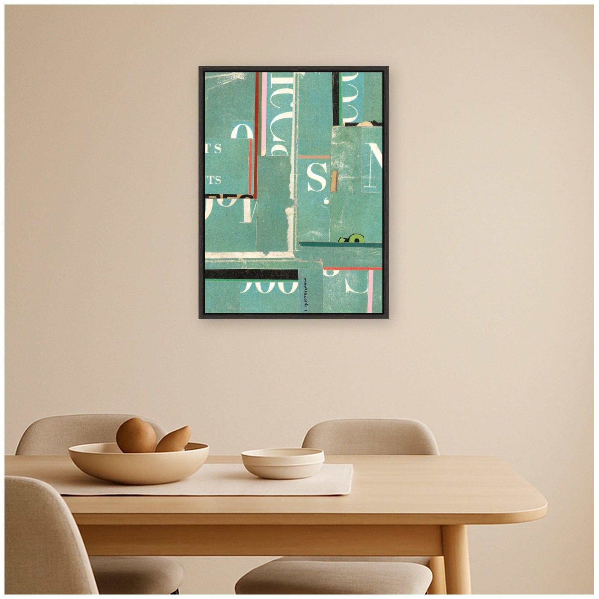 Kate And Laurel Typography Green Fc By Felicia Dadak Framed Canvas Wall Art Print