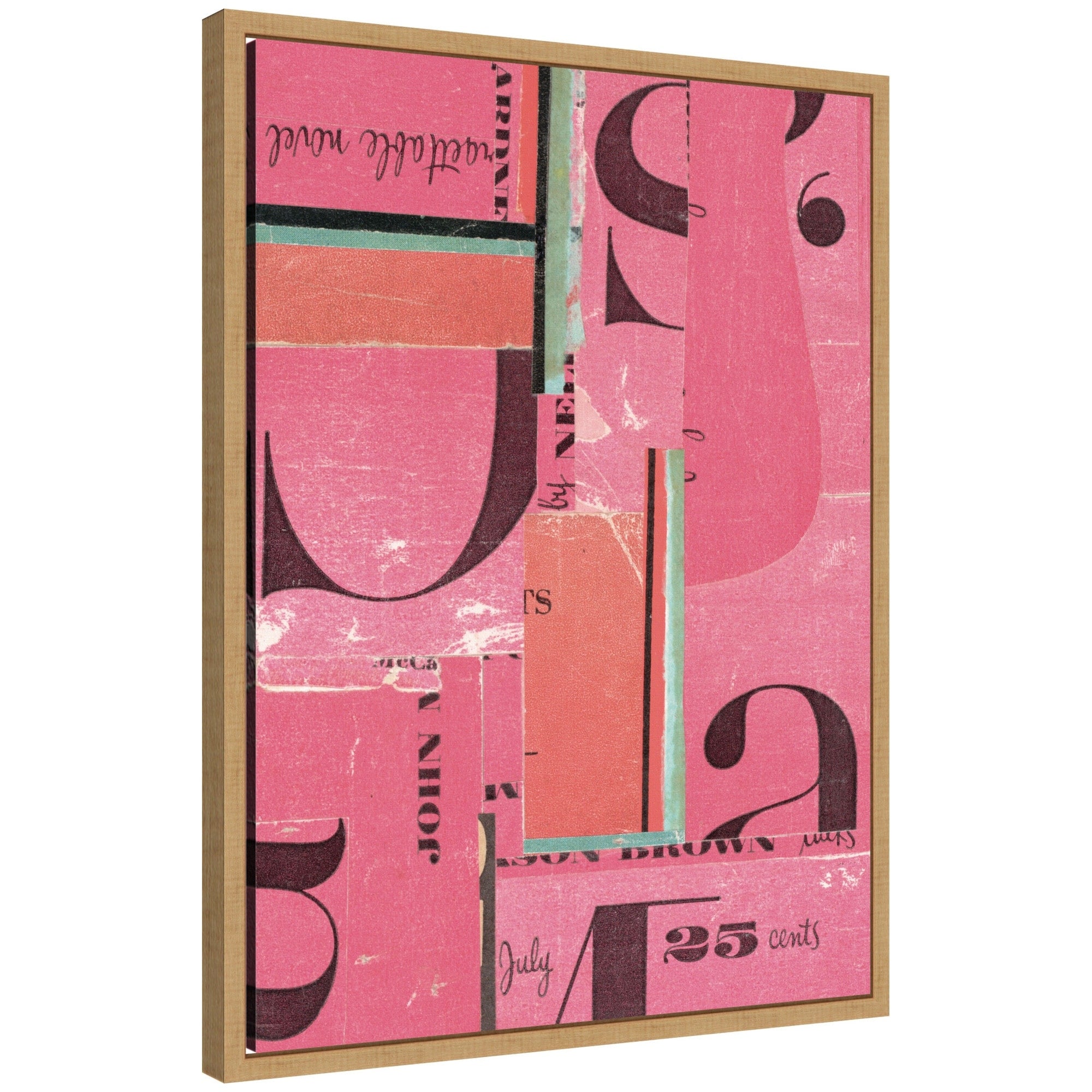 Kate And Laurel Typography Pink Fc By Felicia Dadak Framed Canvas Wall Art Print