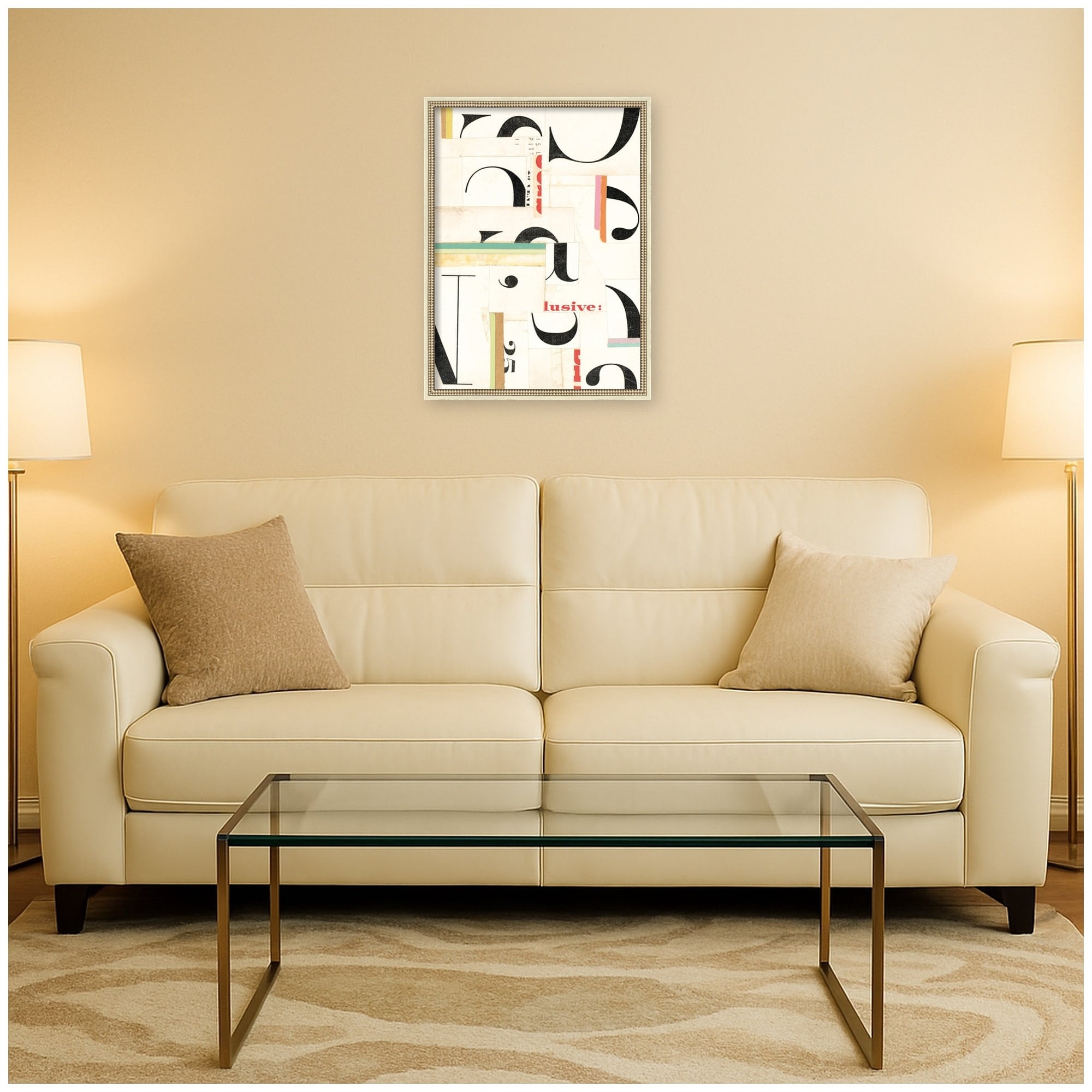 Kate And Laurel Typography White Fc By Felicia Dadak Framed Mounted Canvas Wall Art Print