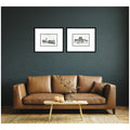 Kate And Laurel Vintage Postcard London Paris 2 Piece Framed Wall Art Print Set By Teju Reval
