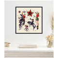 Kate And Laurel Vintage Rodeo Illustration By Corinna Buchholz Of Piddix Framed Canvas Wall Art Print
