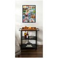 Kate And Laurel Vintage Stamps By Megan Ryan Framed Canvas Wall Art Print
