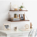 Kate And Laurel Vista Wood And Metal Wall Shelves 2 Piece Set