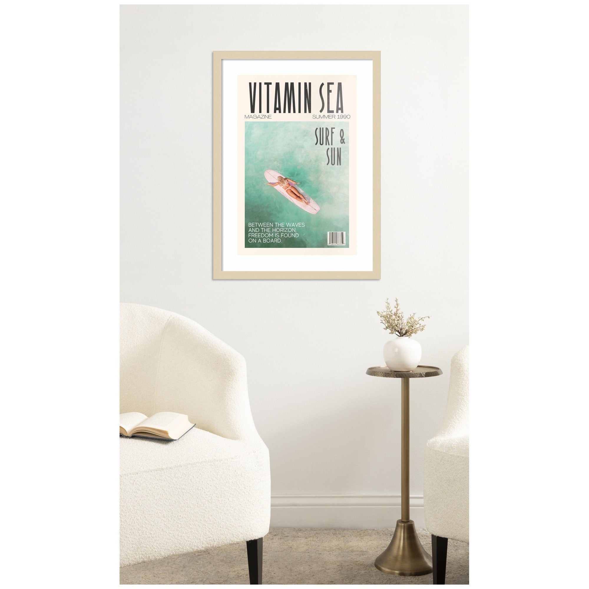 Kate And Laurel Vitamin Sea By Honey Island Studio Framed Wall Art Print