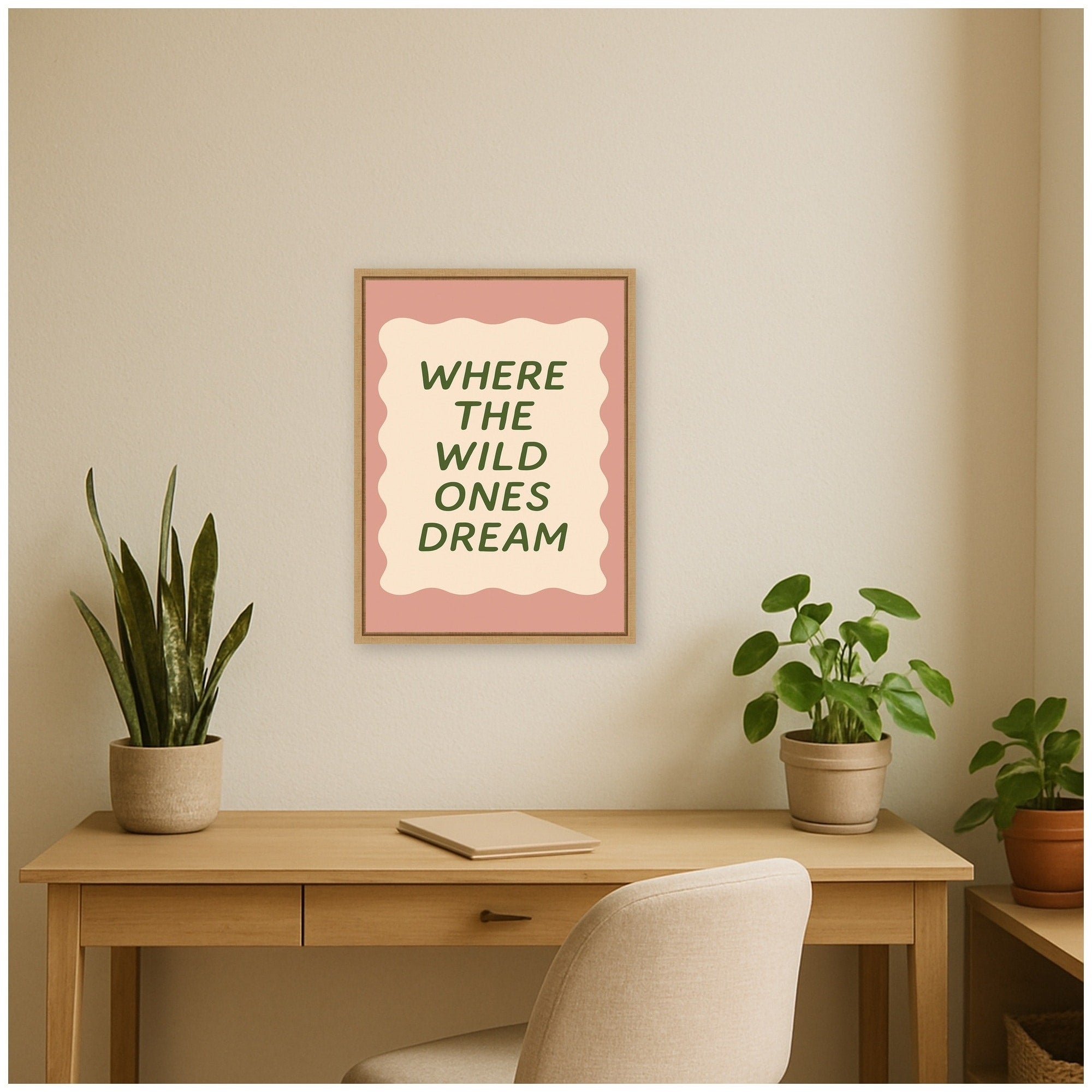 Kate And Laurel Where The Wild Ones Dream By Laura Moss Framed Canvas Wall Art Print