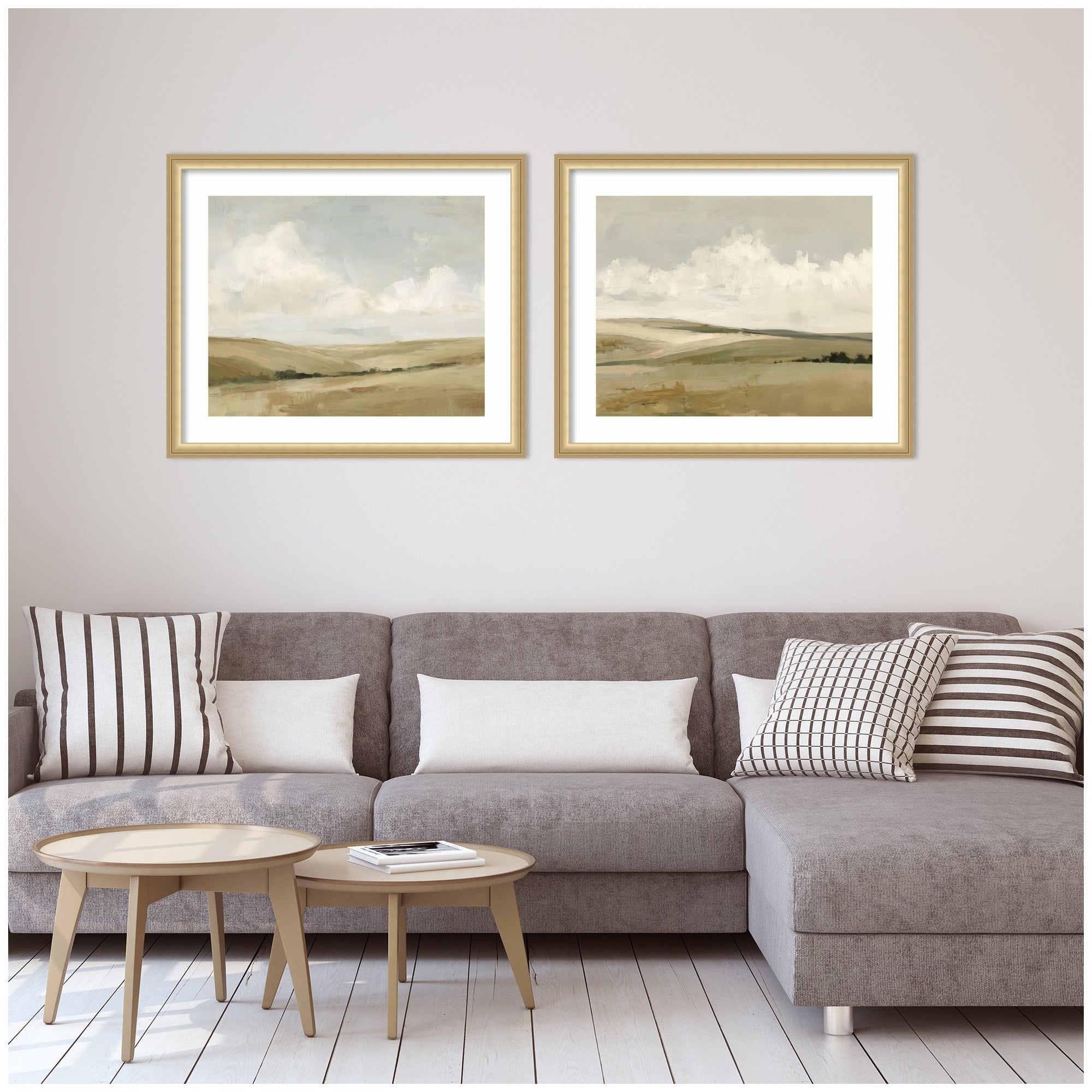 Kate And Laurel Whispering Meadows 2 Piece Framed Wall Art Print Set By Amy Lighthall