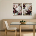 Kate And Laurel Winter Peonies 2 Piece Framed Canvas Wall Art Set By Amy Lighthall