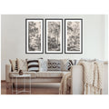 Kate And Laurel Wooded Landscape After 1648 Antonie Waterloo Linen Panel 3 Piece Framed Wall Art Print Set By Nostalgia Prints