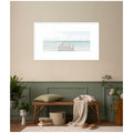 Kate And Laurel Wooden Pier On The Beach By Amy Peterson Framed Wall Art Print
