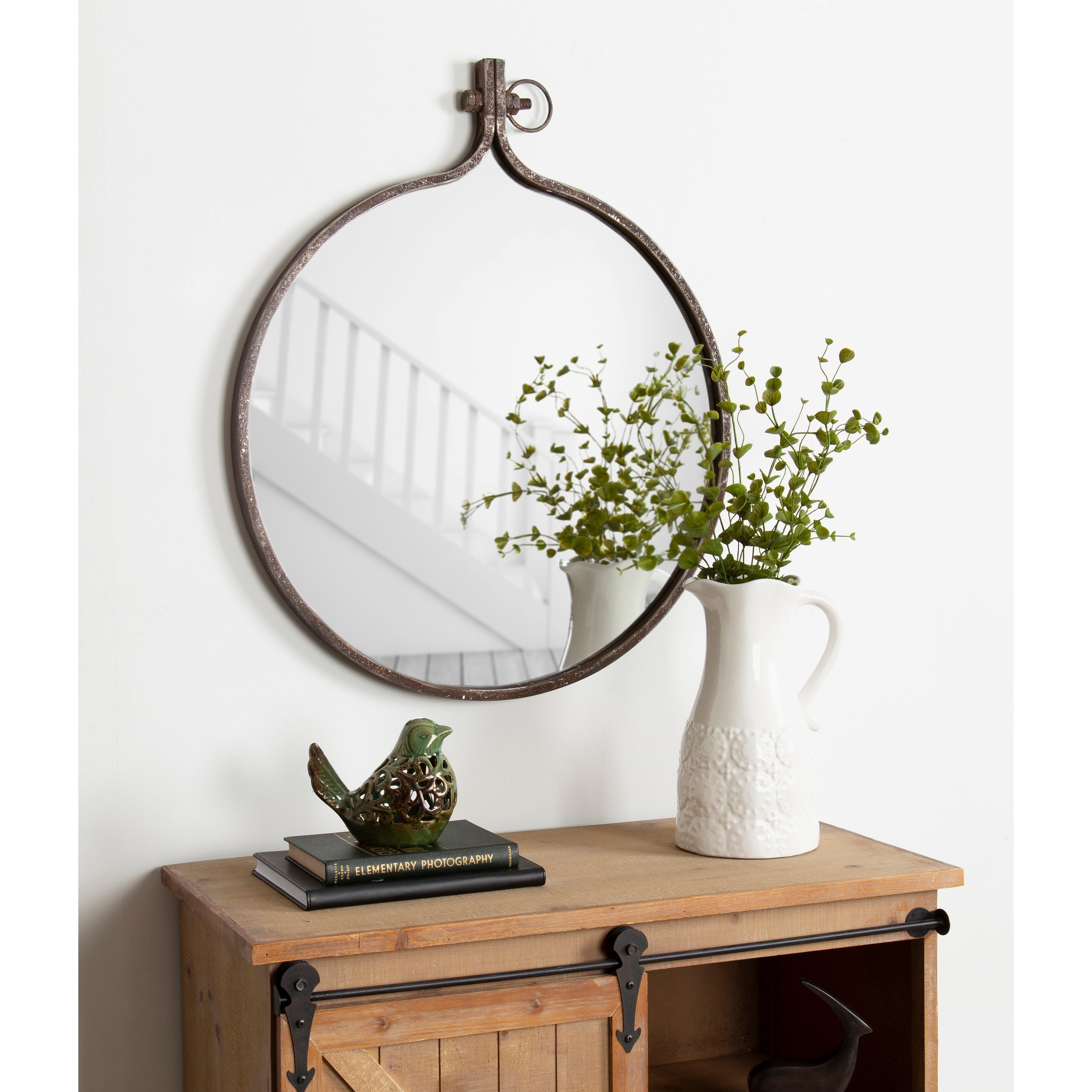 Kate And Laurel Yitro Round Wall Mirror