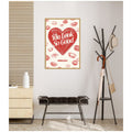 Kate And Laurel You Look So Good Red Lipstick Inspirational Quote By Lucky Guava Framed Canvas Wall Art Print