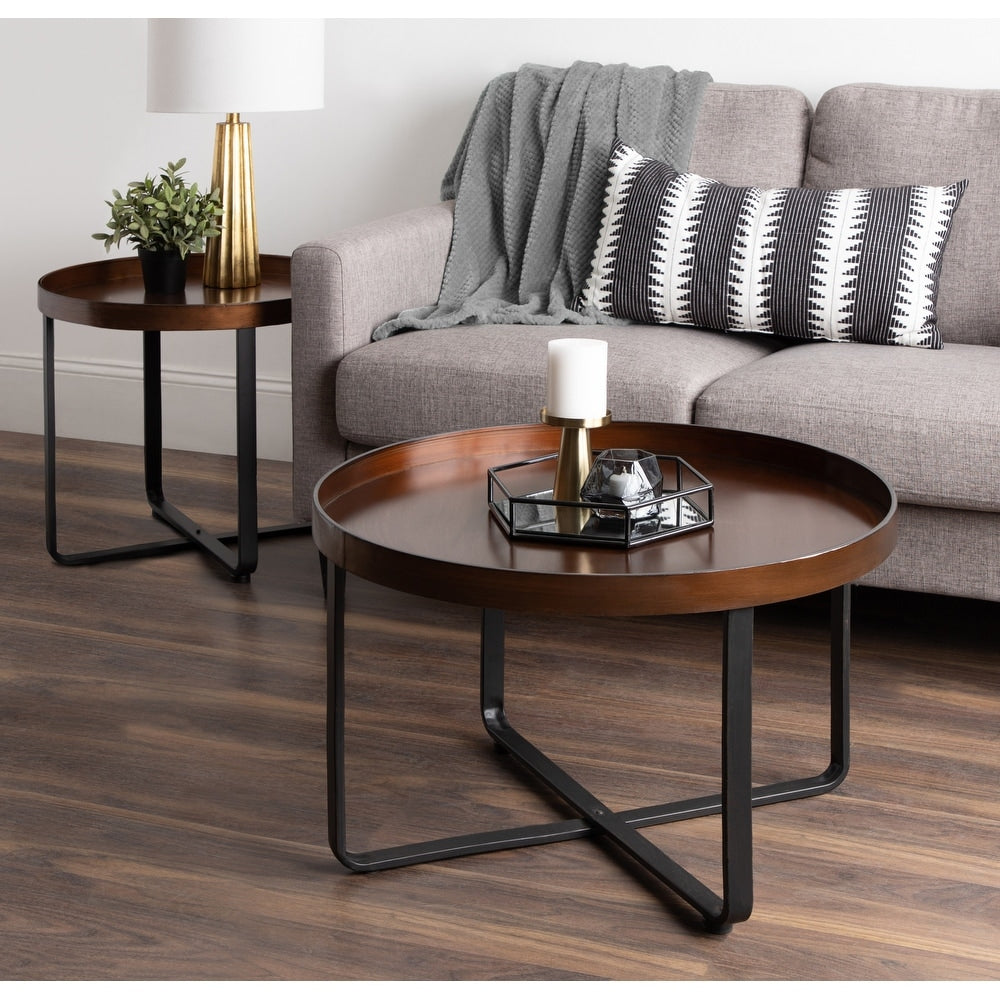 Kate And Laurel Zabel Metal Coffee Table 28 Diameter