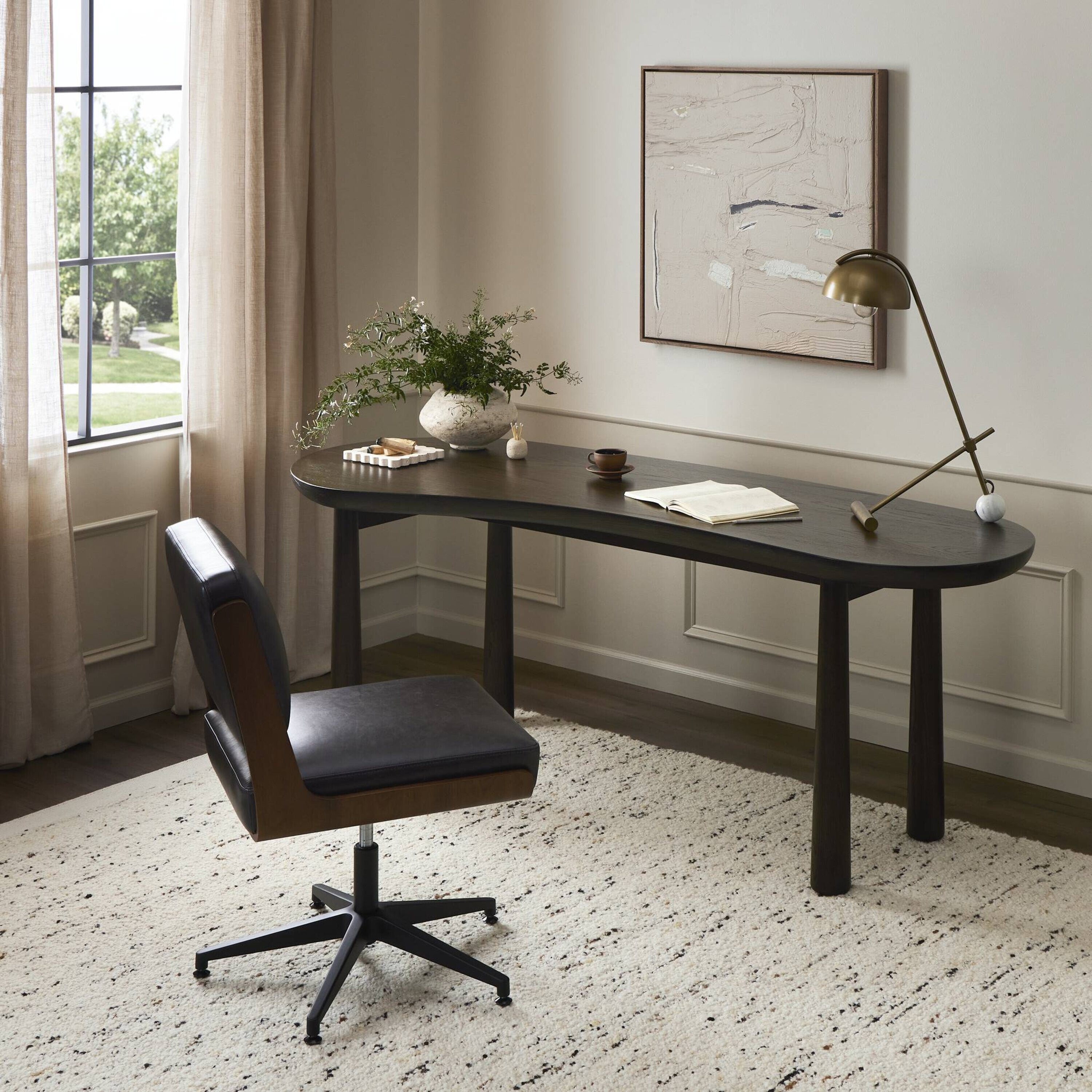 Kathleen Desk Sienna Brown Oak Veneer