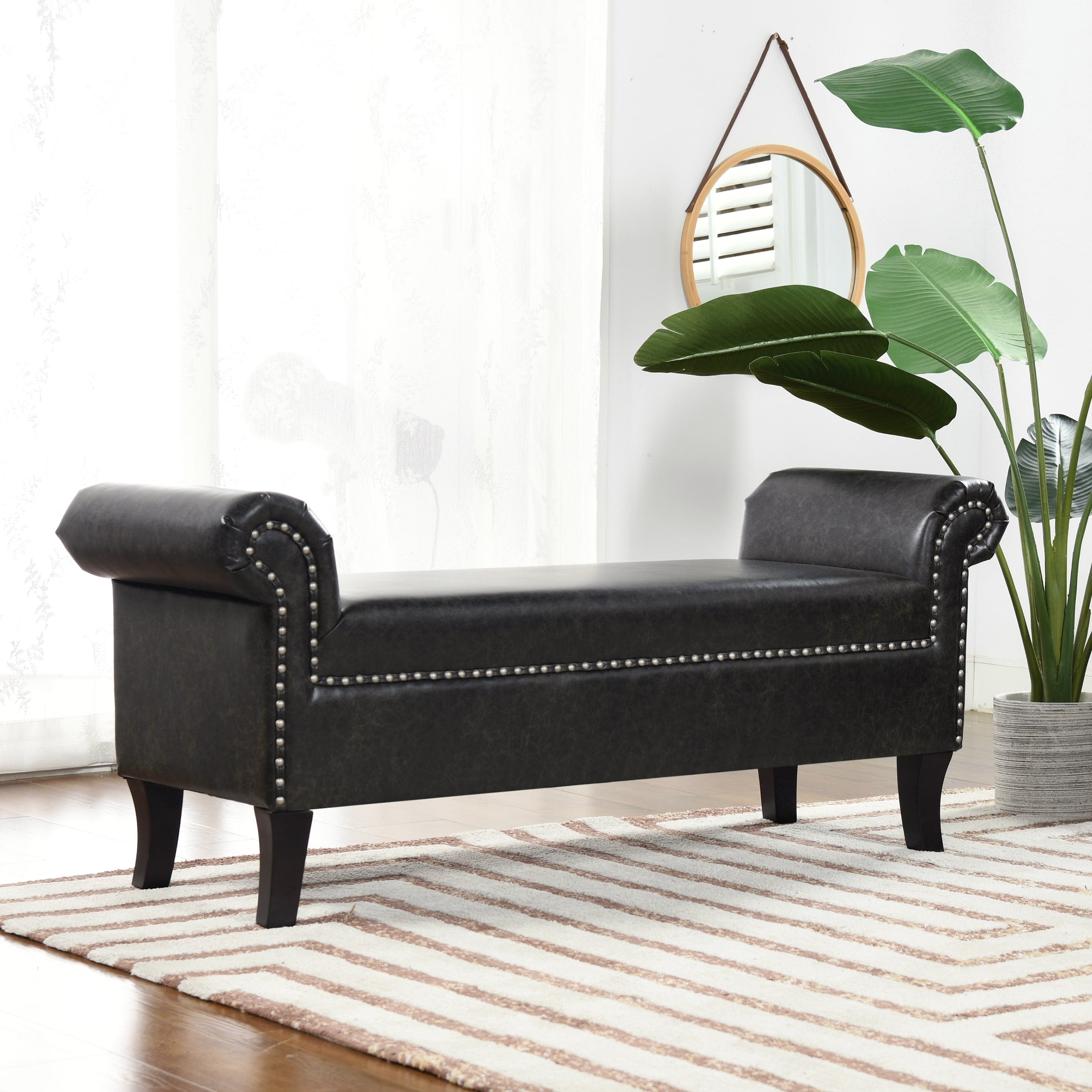 Jennifer Taylor Kathy Roll Arm Entryway Accent Bench
