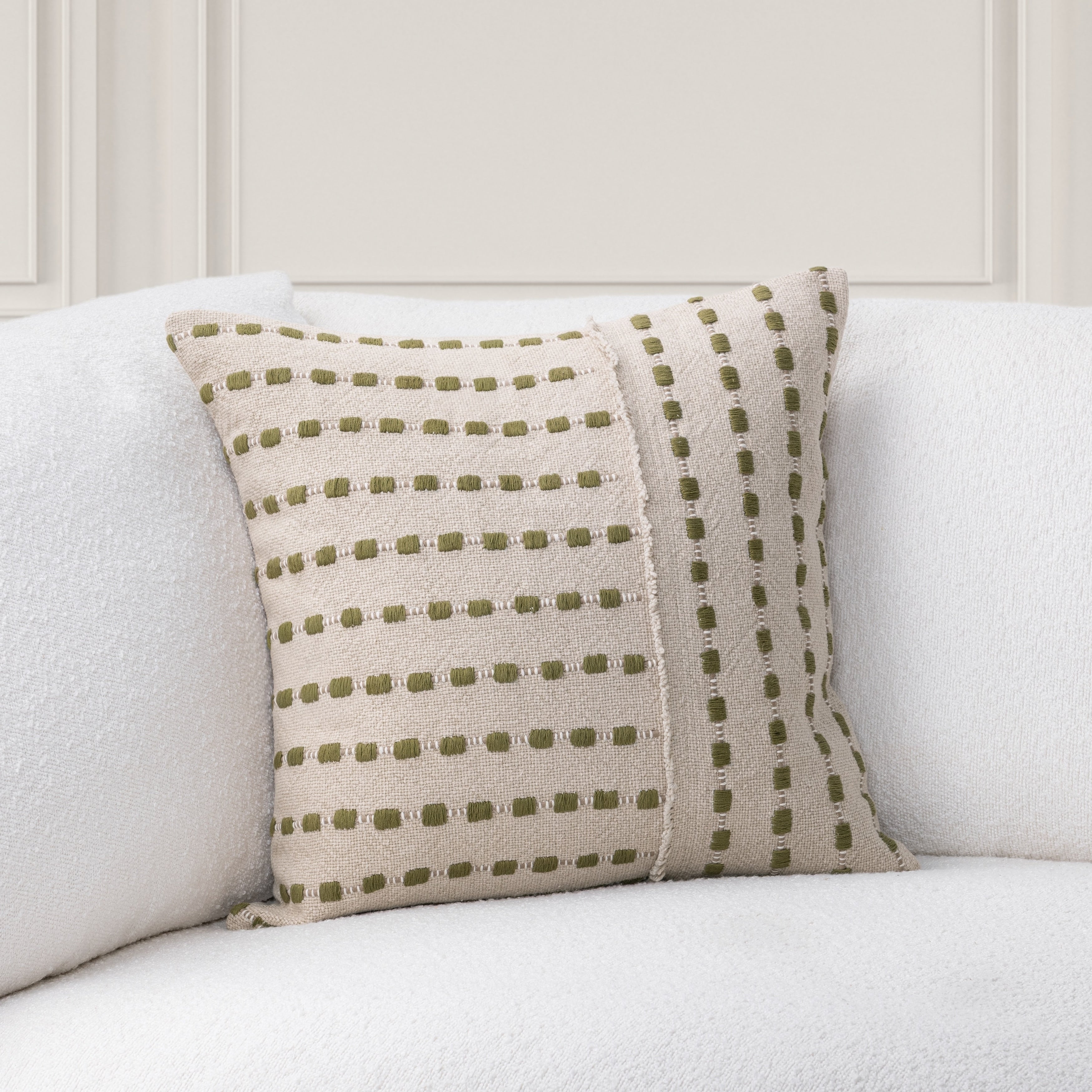 Katia Linen Blend Fabric Throw Pillow