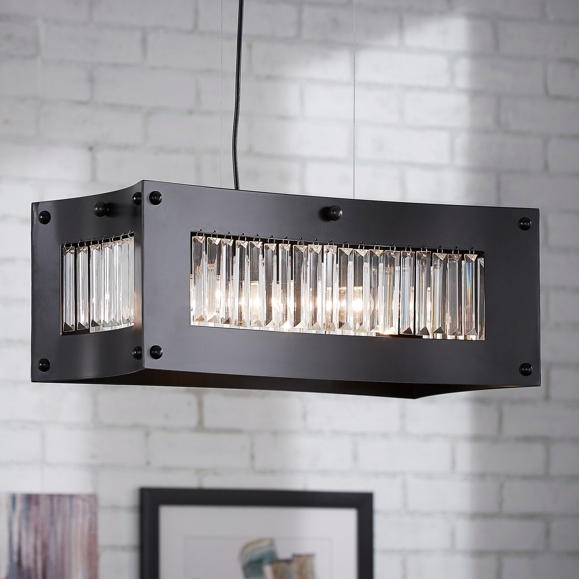 Kayan Black Crystal Chandelier By Inspire Q Modern