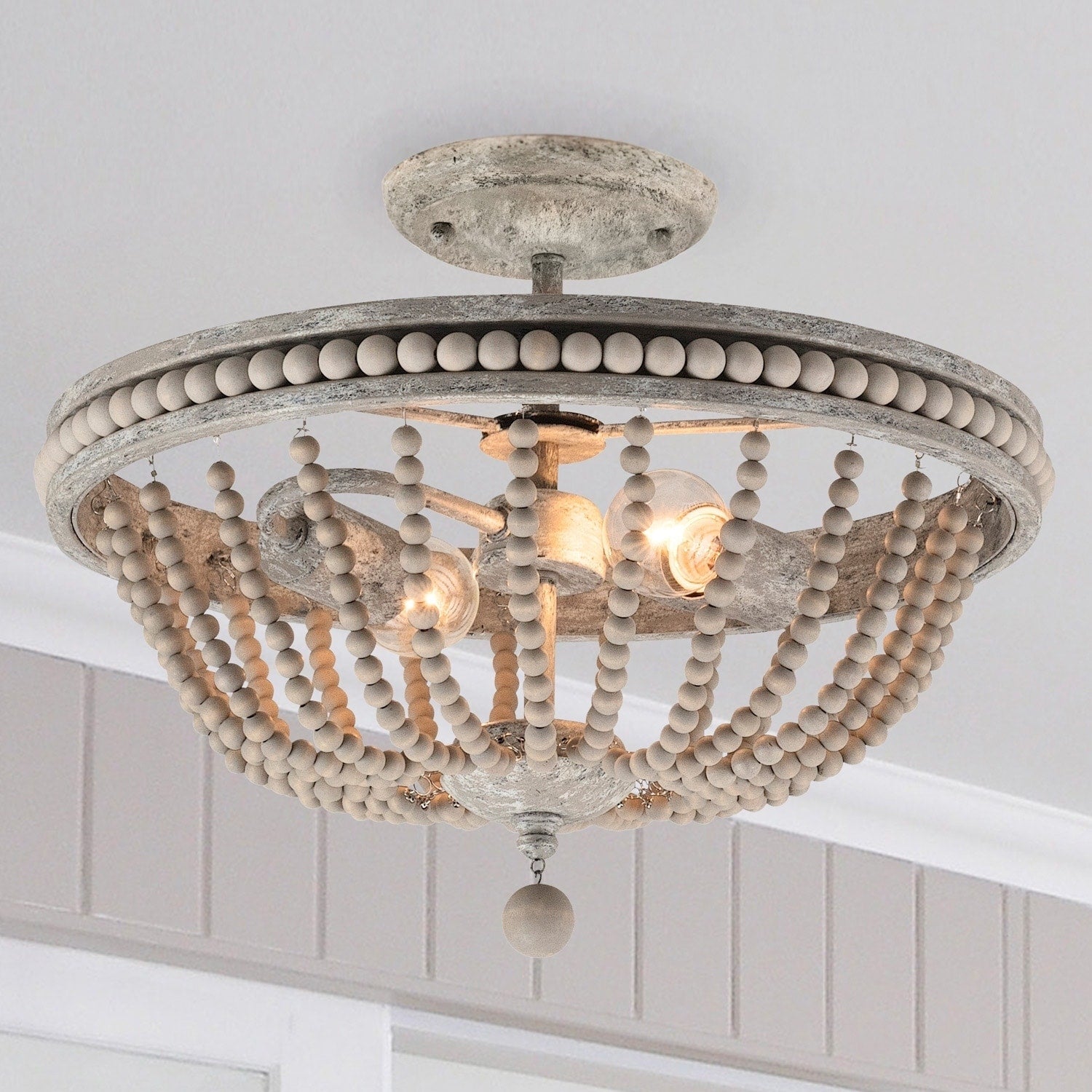 Kayla 2 Light Mystic Sand Semi Flush Mount