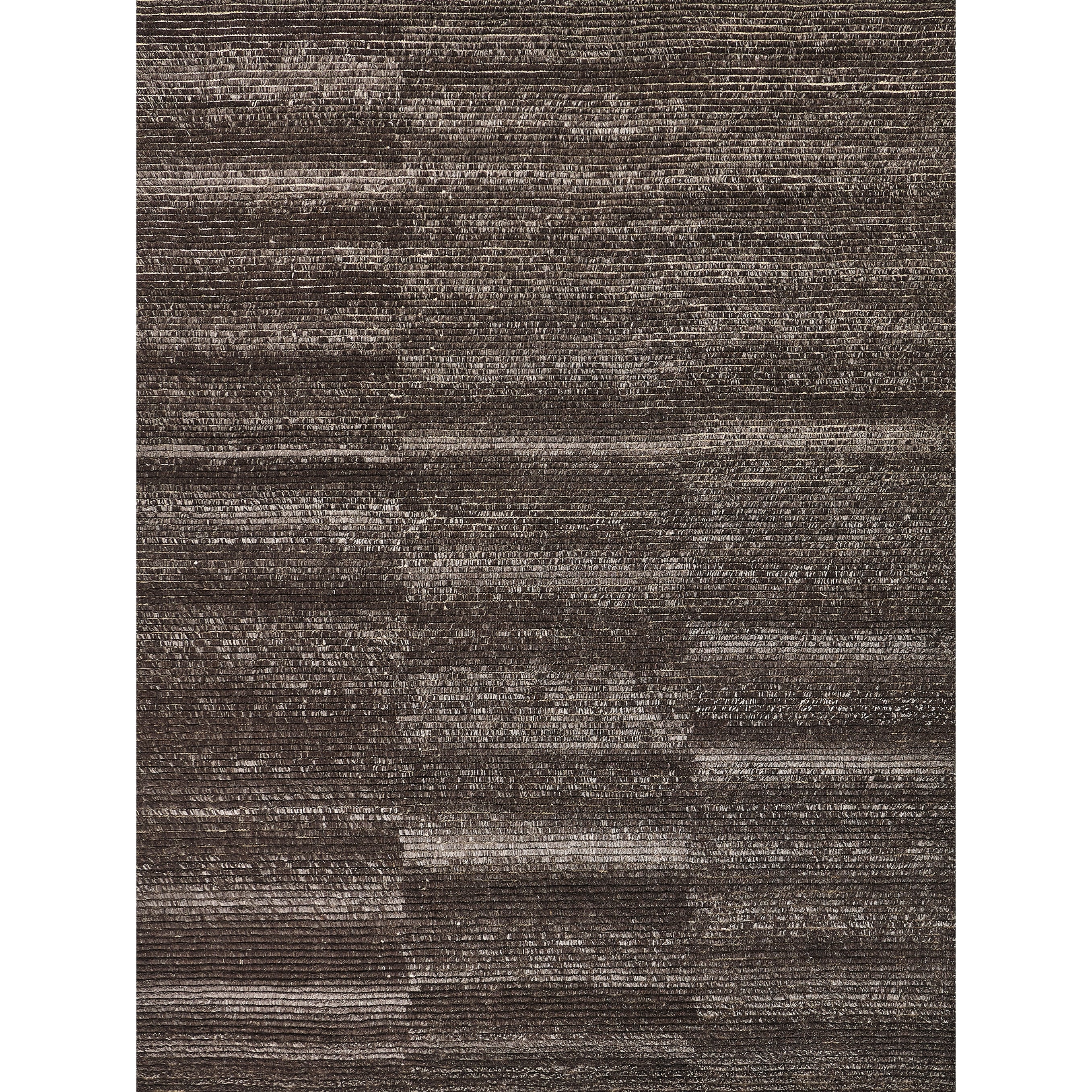 Kaza Hand Knotted New Zealand Wool Charcoal Brown Area Rug 2 X 3
