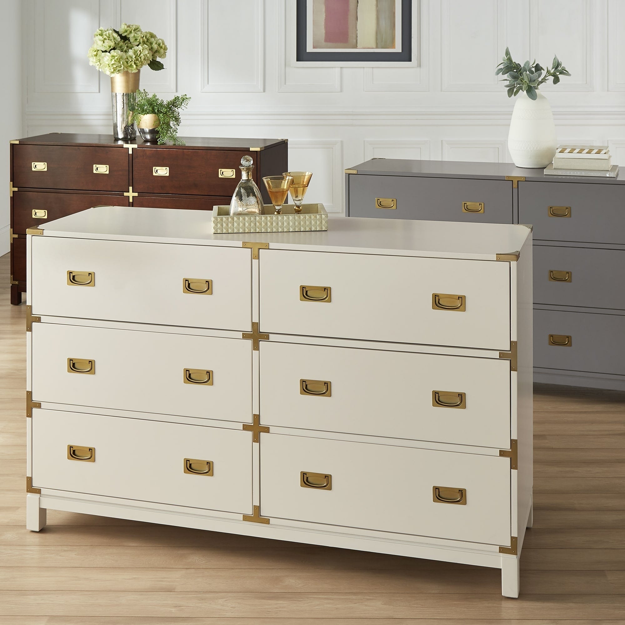 Kedric 6 Drawer Gold Accent Dresser By Inspire Q Bold