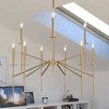 Vaxcel Kedzie 9L Chandelier Natural Brass