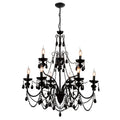 The Curated Nomad Boruss 9 Light Chandelier In Black Finish