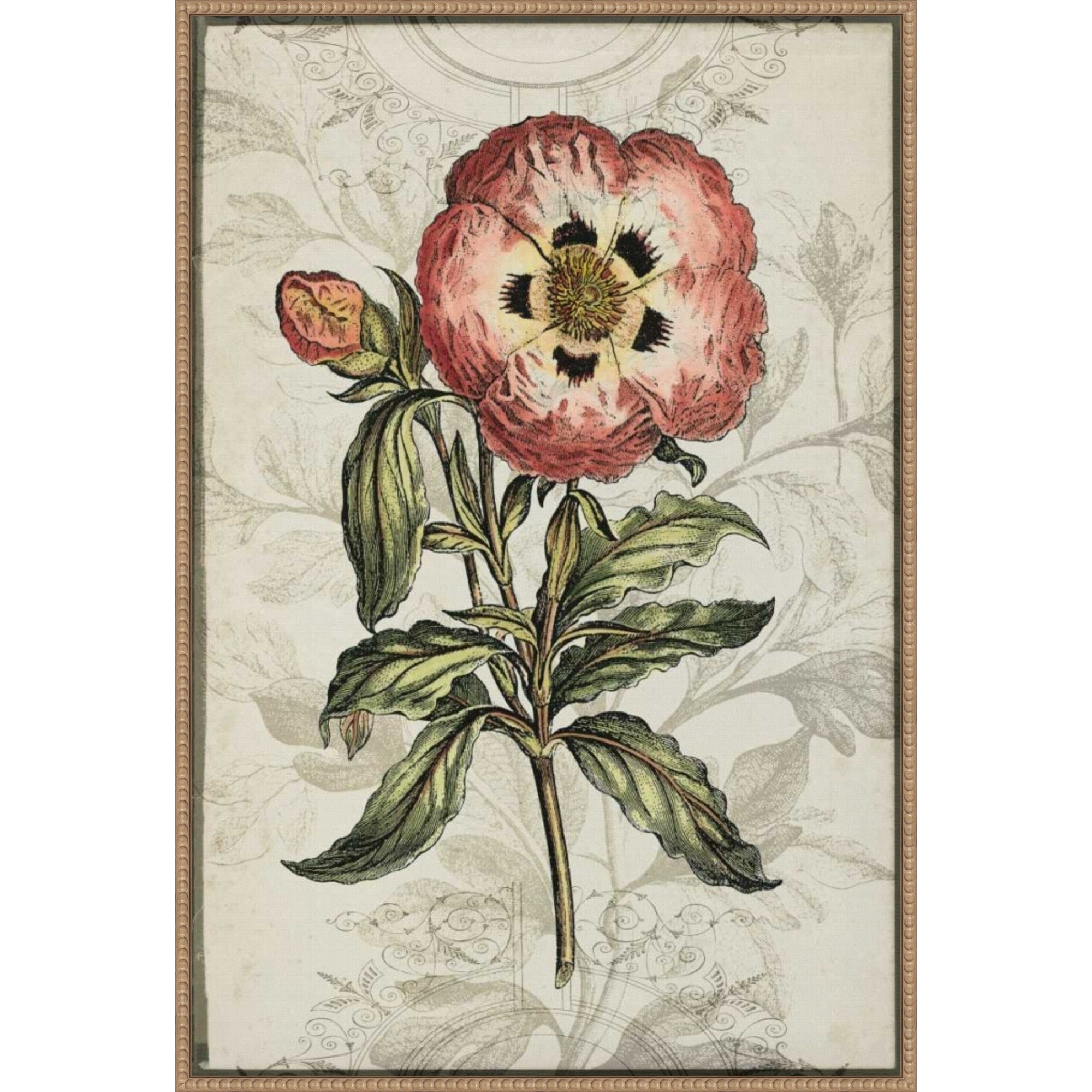 Keepsake Floral No. 2 By Jennifer Goldberger 28 X 41 In. Framed Canvas Wall Art Print