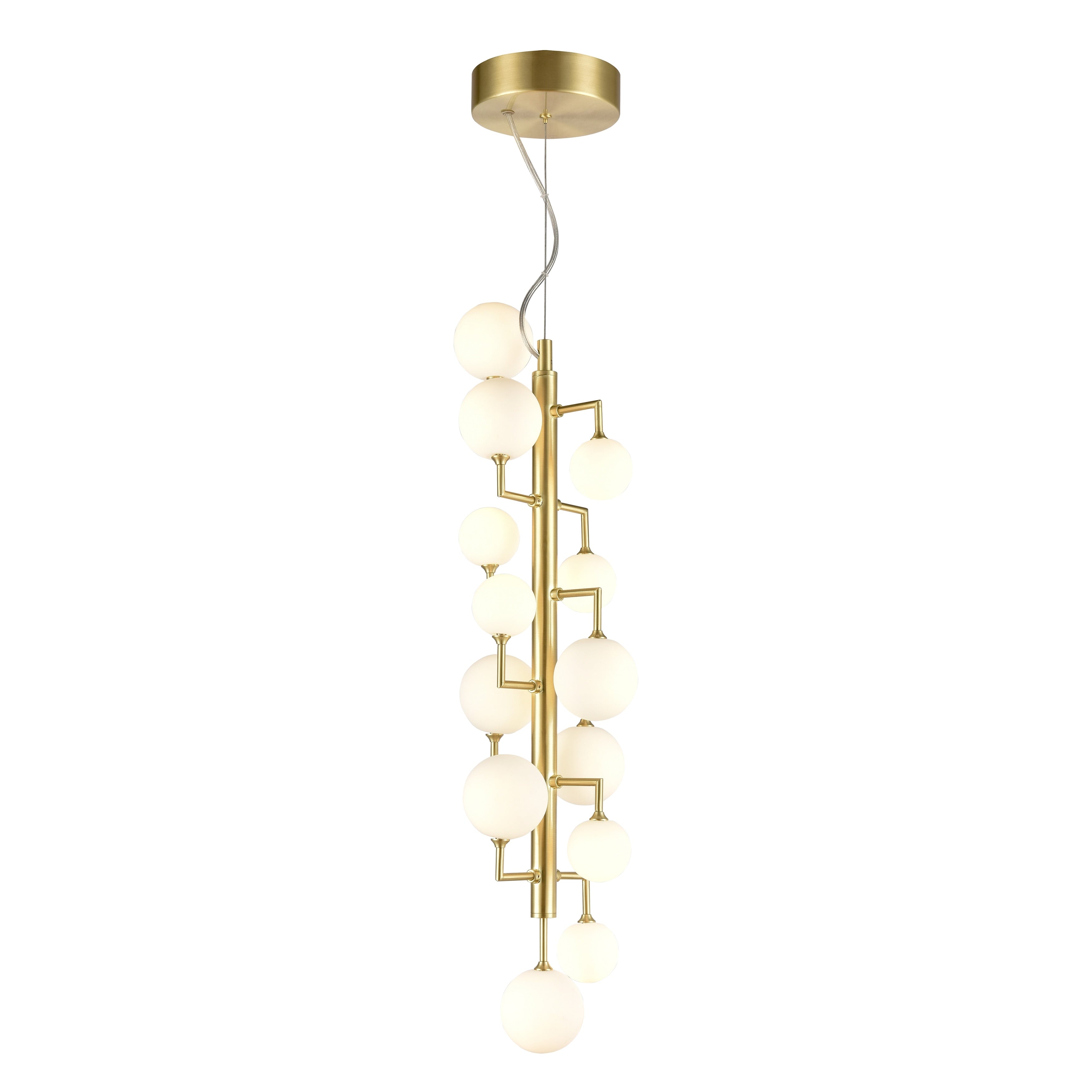 Keir 8 Inch Wide 13 Light Pendant In Gold 8In W X 8In D X 27.75In H