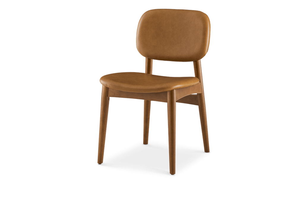 Kelsey Leather Chair, Walnut Stain